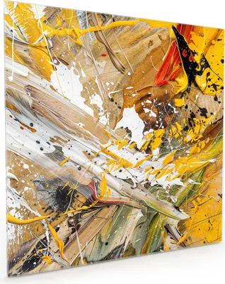 Produktbild von Küchenrückwand Spritzschutz Glas mit Motiv Abstrakte Malerei 40 x 40 cm