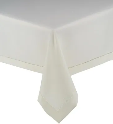 Produktbild von Tischdecke, modische Tischdecke mit Hohlsaum, minimalistisch 85x85 Cremig