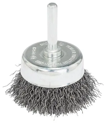 Produktbild von Topfbürste für Bohrmaschinen, gewellter Draht, 50 x 6 mm