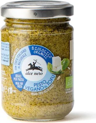 Produktbild von VEGANES -BASILIKUM-PESTO MIT TOFU 130 g – ALCE NERO