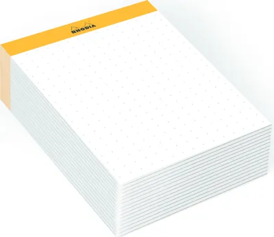 Produktbild von Rhodia Memoblock N°11 (7,5 x 10,5 cm) punktkariert 240 Blatt - Orange 194045C