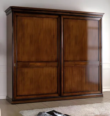 Produktbild von Echtholz Kleiderschrank Holzschrank Schrank Massive Schlafzimmer Möbel Italien