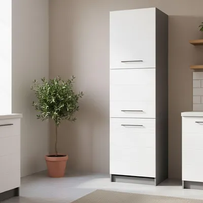 Immagine prodotto di Moiolaa - Dispensa da Cucina, 60x58x215h cm Bianco, 5 Ripiani