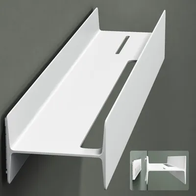 Produktbild von Mai & Mai Duschablage zum Bohren oder Kleben Duschregal Badablage 60cm Badezimmerablage zur Wandmontage Badezimmer Organizer Matt weiß Reglo-03
