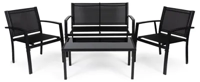 Produktbild von Gartenmöbel-Set: Tisch, Bank, Sessel, Metall
