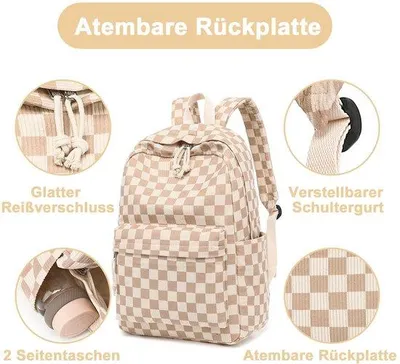 Immagine prodotto di Zaino scolastico capiente per ragazze, borsa leggera per laptop