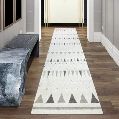 Produktbild von Teppich Kinderzimmer Spielezimmer 3d-Effekt gemustert Creme Größe - 80 x 300 cm