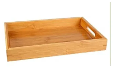 Productafbeelding van Set van 4 Bamboe Serveerdienbladen 20 x 15 x 4 cm