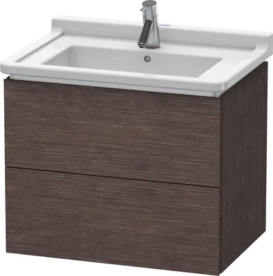 Produktbild von Waschtischunterbau L-CUBE 469x670x558mm eiche dunkel gebürstet eiche dunkel gebürstet