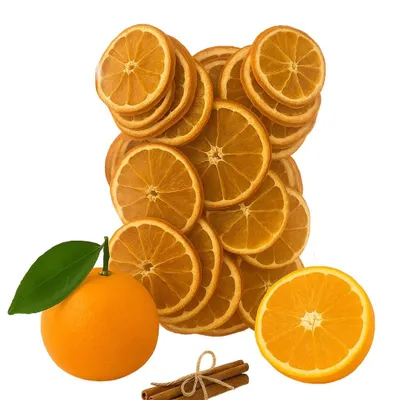 Image de Tranches d'orange séchée comestible, 500 g