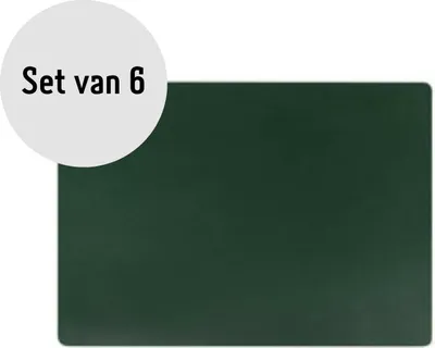 Produktbild von Krumble Tischset Kunstleder - Tischset - Tischsets - Untersetzer - Untersetzer - Grün - 6er Set