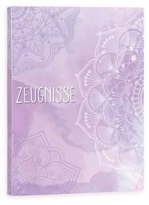 Image de Classeur A4 avec 40 pochettes transparentes, motif mandala violet