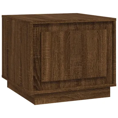 Image de vidaXL Table basse marron imitation chêne 51x50x44 cm Bois composite