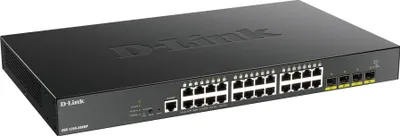 Produktbild von D-Link DGS-1250-28XMP Gigabit Switch PoE 28-Port Smart Managed PoE+ 4x 10G