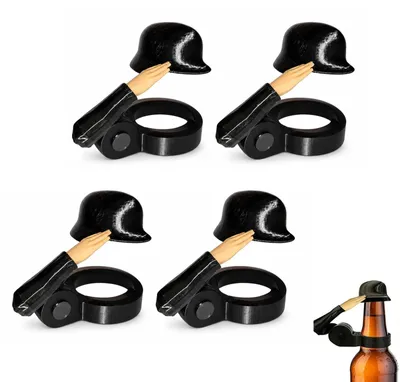 4er-Set Bierflaschenverschluss Soldatenhelm