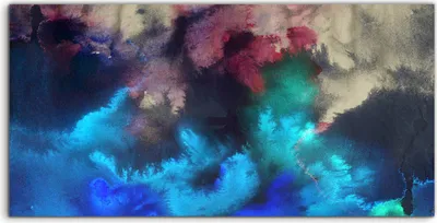 Produktbild von Coloray - Glasbild - 120x60 cm - Wandbild - Glasbilder - Malerei abstrakte farbenfrohe moderne