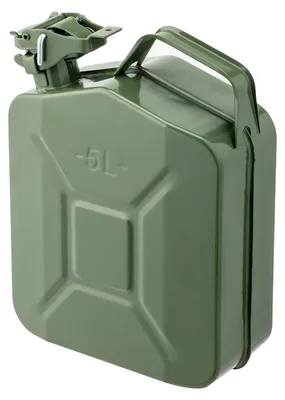 Produktbild von LEADZM Reservekanister aus Metall 5L, Benzintank, Kraftstofftank, Reservetank für Benzin und Diesel, Armeegrün