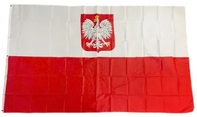 Produktbild von Fahne Polen mit Wappen 90x150 cm