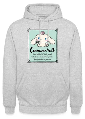 Produktbild von Spreadshirt Cinnamoroll Just Be Yourself Uni Hoodie, 4XL, Hellgrau meliert