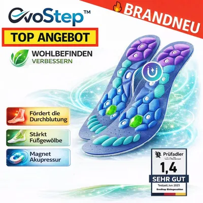 Obrázok produktu pre EvoStep™ Magnetické vložky do topánok na akupresúru klenby chodidla, ortopedické: L (44–47)