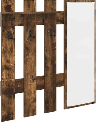 Zdjęcie produktu dla Nocna szafka montowana na ścianie, dąb wędzony, 100 x 10 x 100 cm