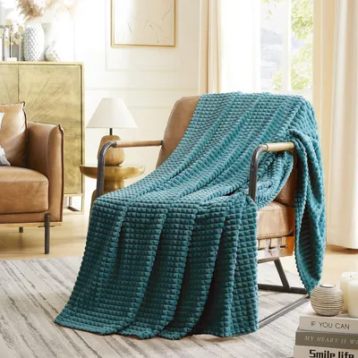 Zdjęcie produktu dla Miękki koc flanelowy z wzorem żakardowym