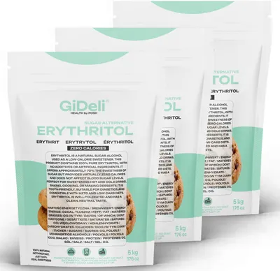 Produktbild von GiDeli Erythritol 3x5kg Doypack Zuckerersatz Natürlich Kalorienarm Premium Set