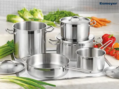 Obrázek produktu pro Bartscher A130442, Nerezová ocel, Ocel, Stříbrná, Plyn, Indukční, 16 cm, 18 cm