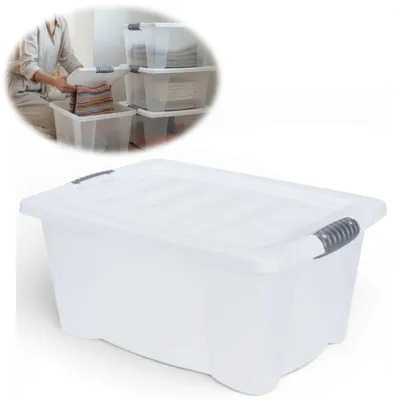Produktbild von LS-LebenStil Stapelbox Allzweckbox 40x28x20cm ️ recycelt mit Deckel Transportbox Stapelkiste Aufbewahrungsbox Aufbewahrungskiste Kunststoffbox