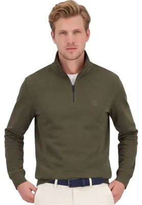Produktbild von Pullover BOSS Orange grün mit halbreißverschluss