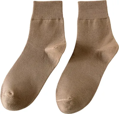 Produktbild von 1 Paar Uni-Baumwollsocken, mittelhoch, geruchsneutral, einfarbig, hohe Elastizität, rutschfest, atmungsaktiv, weich, schweißabsorbierend, einlaufsicher, Business-Sportsocken