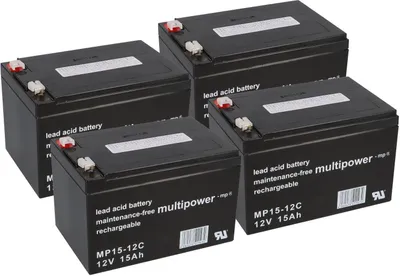 Produktbild von Akku E-Scooter Forca 48V 4x 12V 15Ah AGM Blei Accu