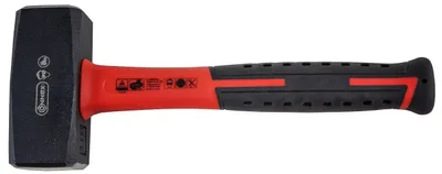 Image de Marteau Connex, 1500 g, manche en fibre de verre, 2K, rouge/noir, avec manche en fibre de verre / marteau / tête en acier / COX623150