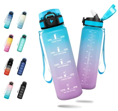 Image de Bouteille de sport JAPORIA, 1 litre, avec filtre, bouteille à eau étanche