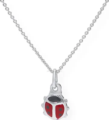 Produktbild von Kinder Kettenanhänger Silber 925 Marienkäfer JL10-02-0617 JuwelmaLux