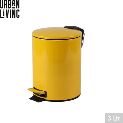 Produktbild von Urban Living 3 Liter Tret-Mülleimer Kosmetikeimer Tretmülleimer 44030 gelb