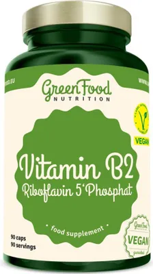 Produktbild von GreenFood Nutrition Vitamin B2 Riboflavin 5'Phosphat 90 kapslí