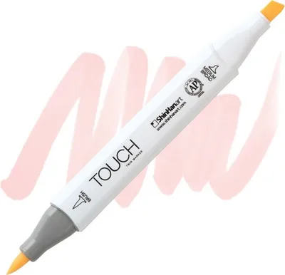 Zdjęcie produktu dla TOUCH dwustronny marker alkoholowy Brush & Chisel, R131 Skin biały