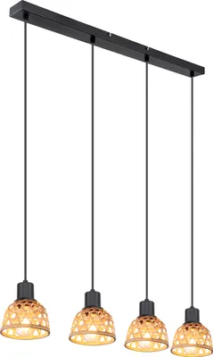 Produktbild von Globo Lighting Hängeleuchte Metall schwarz matt, 4x E27 LED
