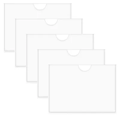 Zdjęcie produktu dla Uchwyt na kartę parkingową - Samoprzylepny - 10 x 8 cm - Przezroczysty - Zestaw 5 sztuk