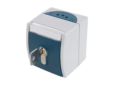 Produktbild von Schlüsselschalter Aufputzmontage IP44 Schließer 3 Schlüssel Profilhalbzylinder 40mm 73x81x75mm