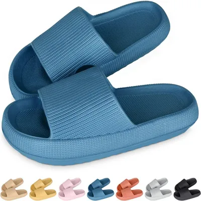 Produktbild von Badeschuhe 1 Paar, Anti-Rutsch Hausschuhe Mit 4 Cm Dicker Sohle, Für Badezimmer Garten Strand