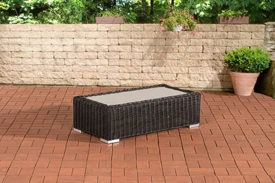 Produktbild von CLP Polyrattan Lounge Tisch Madeira 110 x 60 schwarz
