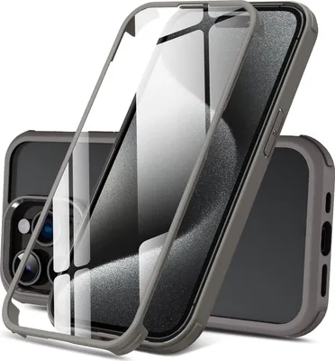 Immagine prodotto di Custodia protettiva DOSNTO per iPhone 15 Pro Max, grigio