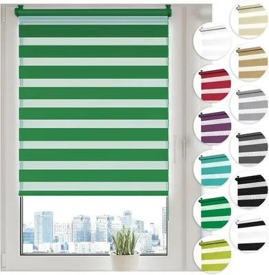 Produktbild von Doppelrollo - Verstellbarer Rolloschrank - Ohne Bohren - 70cm x 150cm - Grün