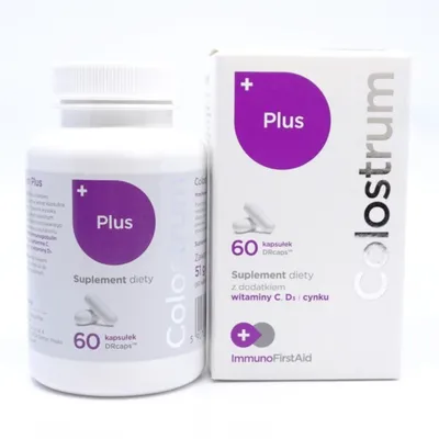 Obrázok produktu pre Colostrum Polska Colostrum Plus, 500 mg, 60 kapsúl