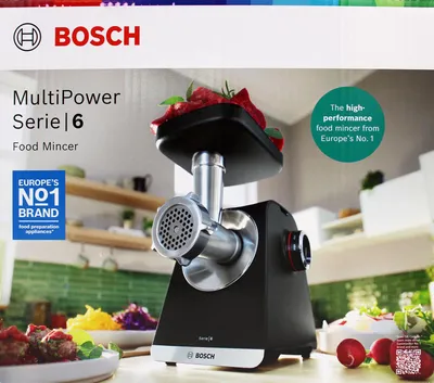 Produktbild von Bosch Serie 6 MFWS640B, 2100 W, Schwarz, 3,5 kg/min, 1 m, Metall, Kunststoff, 500 W