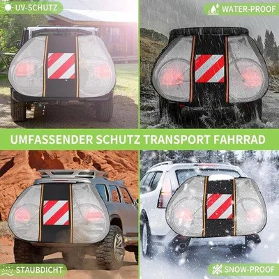 Productafbeelding van Fietsbeschermhoes - Waterdicht, duurzaam, gemaakt van 400D Oxford-stof - Zwart