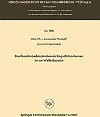 Produktbild von Breitbandimpedanzstudien an Ringschlitzantennen im cm-Wellenbereich
