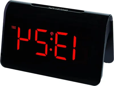 Immagine prodotto di Sveglia digitale - Orologio LED - Visualizzazione dell'ora - Numeri grandi - 132 x 64 x 80 mm - Nero